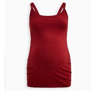 Torrid Maternity Nursing Breastfeeding Womens Large 12 Soft Red Cami Tank Top